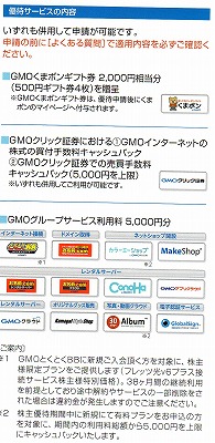 GMOインターネット株主優待2015-1-2