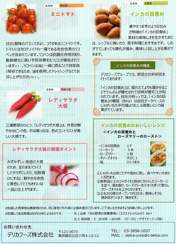 デリカフーズ株主優待交換品2016-4